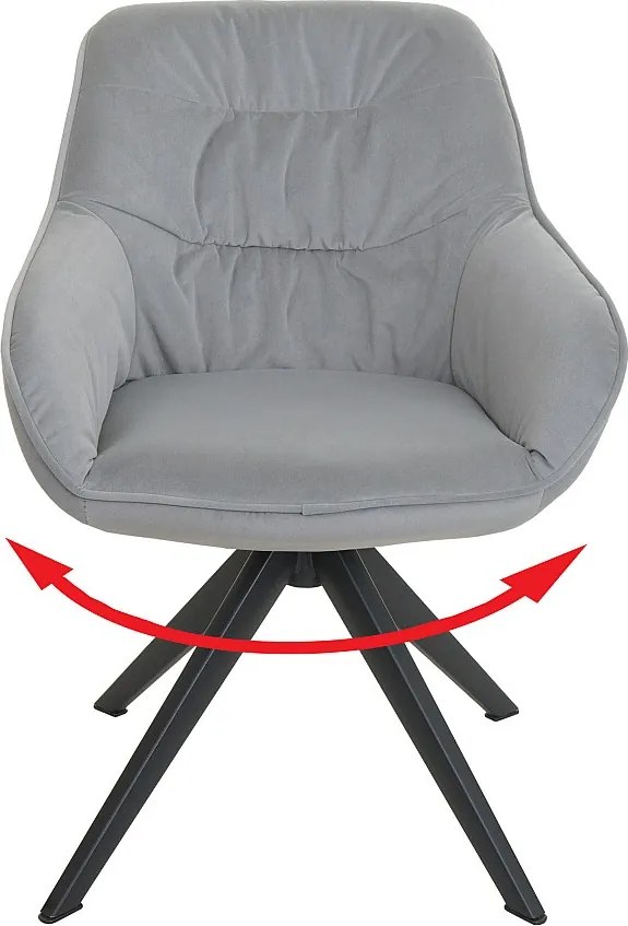 Krzesło do jadalni MCW-K28,  tkanina/tekstylia jasnoszary