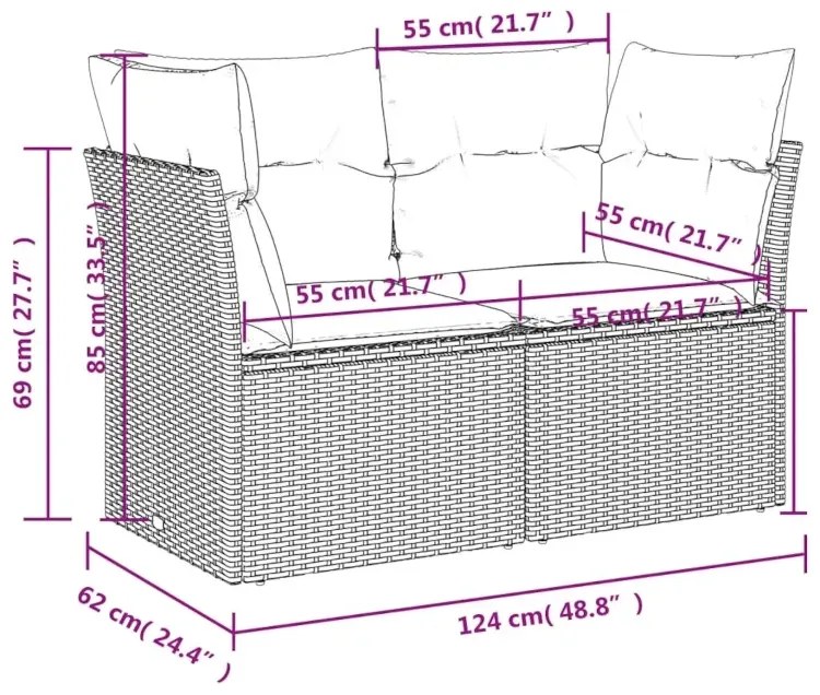 Dwuosobowa sofa ogrodowa - Mulio 4X