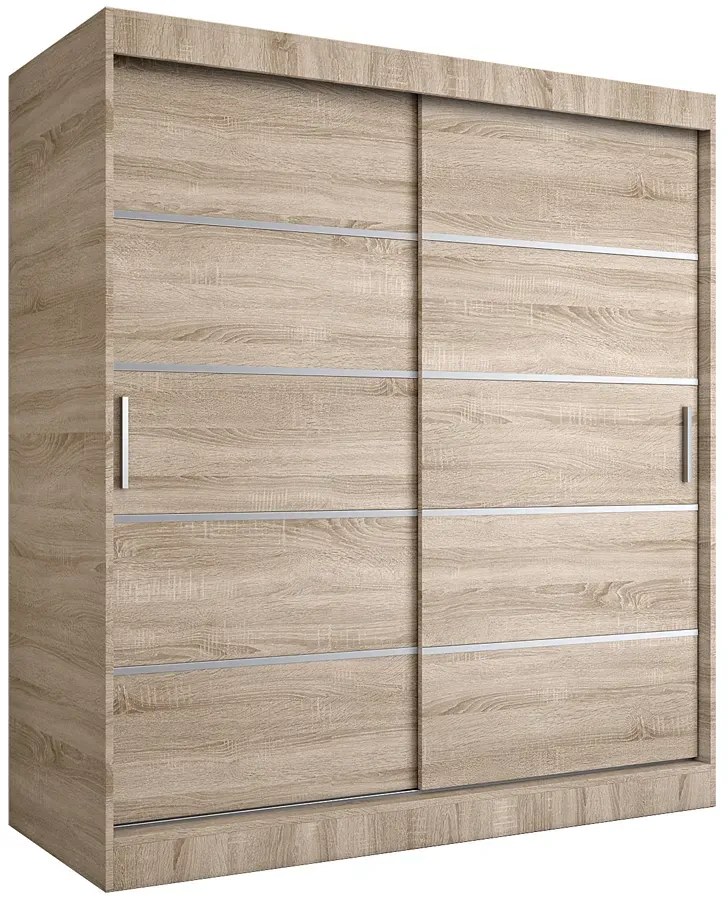 Szafa przesuwna dąb sonoma 180 cm - Bohosa 5X