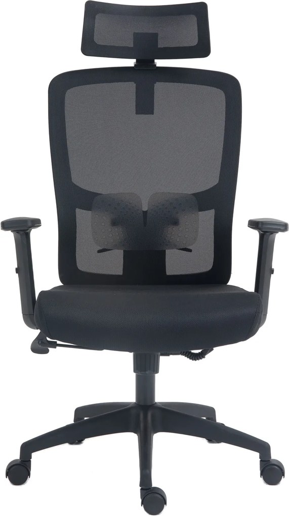 Fotel biurowy siatkowy Praxis do pracy przy komputerze, zgodny z normą BHP