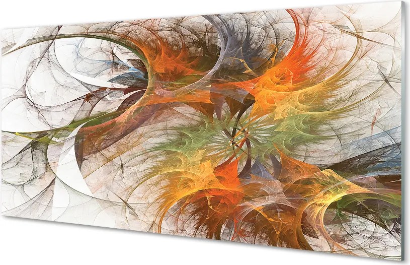 Panel szklany do Kuchni Geometryczna Gra Kolorów