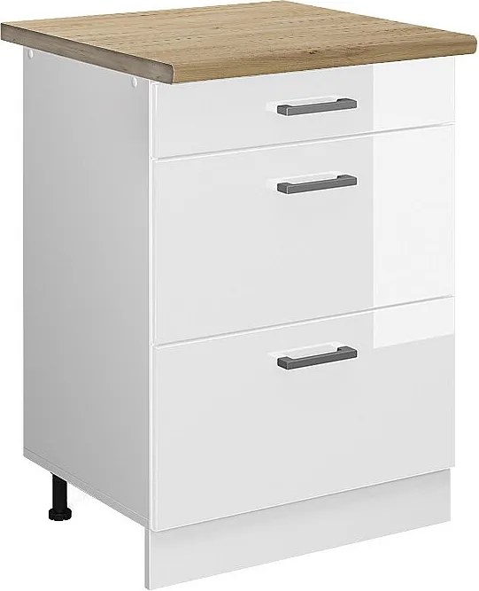 Szafka dolna do kuchni biały wysoki połysk 60x60x81.6 r-line