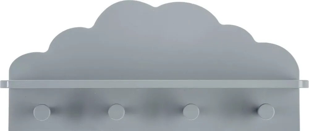 Półka z 4 wieszakami CLOUD, 48 x 22 x 12 cm