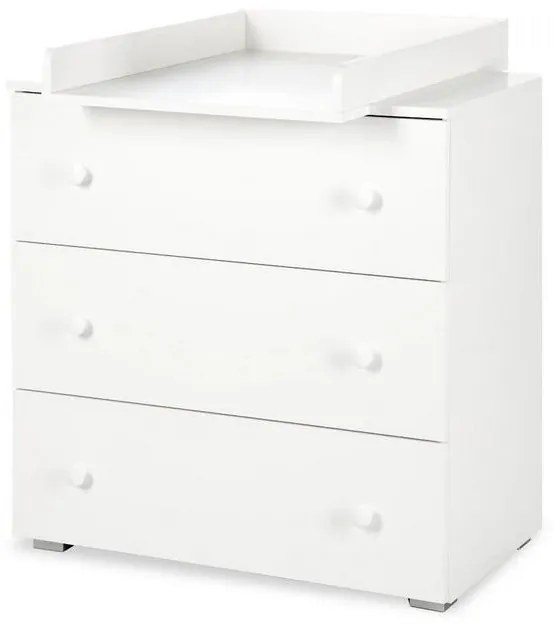 KLUPŚ - Komoda dziecięca z przewijakiem PAULA biała