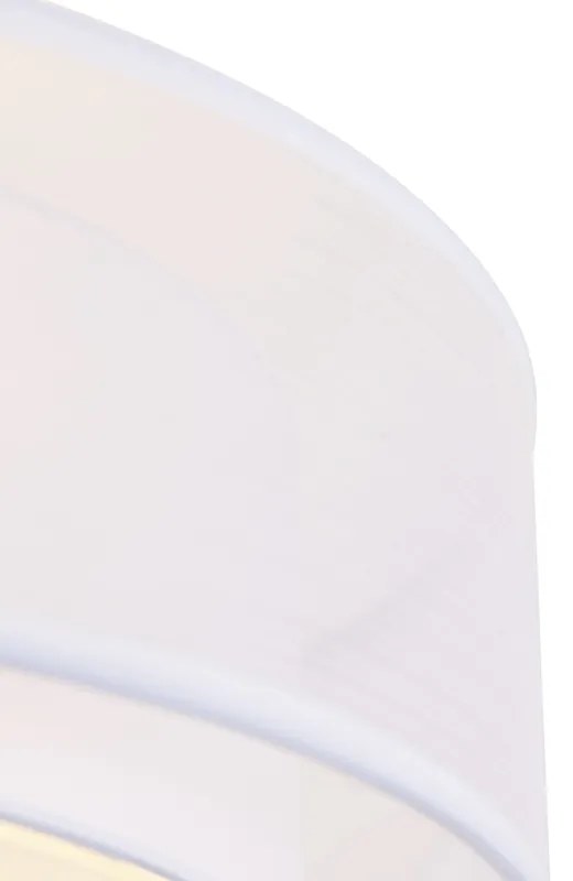 Nowoczesna lampa sufitowa biała 50 cm 3-światła - Drum Duo Nowoczesny Oswietlenie wewnetrzne