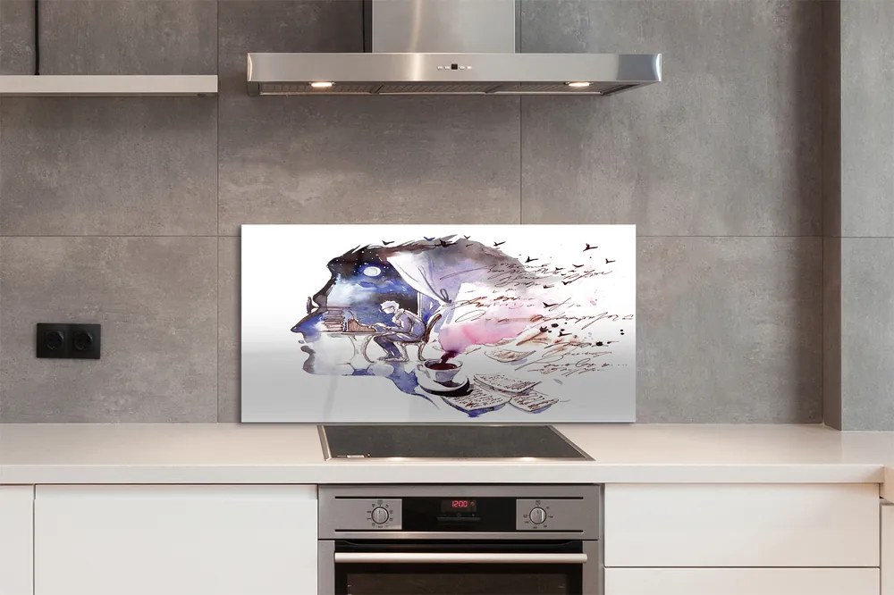 Szklany Panel Malarski Portret Twarzy