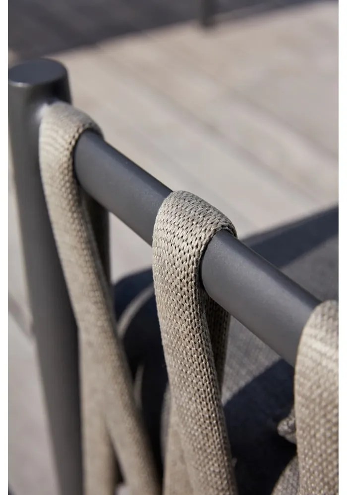 Ciemnoszara sofa ogrodowa Switch Rope – Diphano