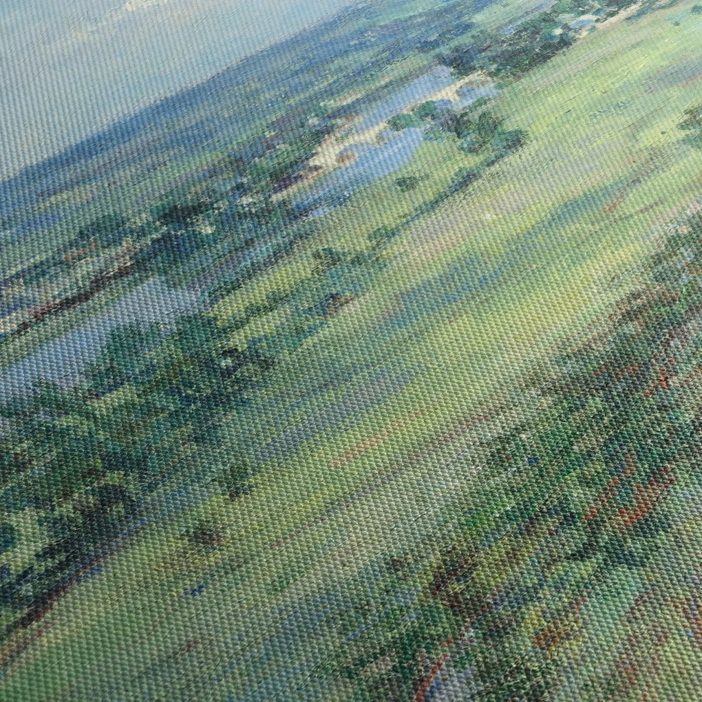 Obraz - Theodore Robinson, The Valley of the Seine, From the Hills of Giverny, reprodukcje (z zegarem) (90x30 cm)