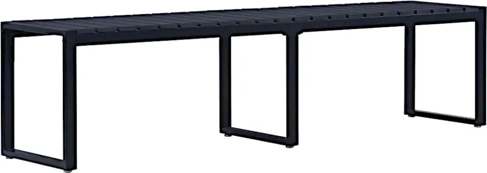 Czarna ławka ogrodowa 180 cm N2-E73