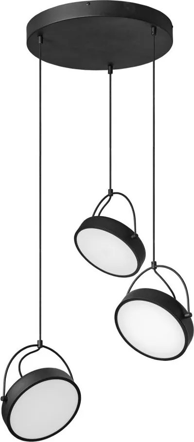 Osram - Żyrandol LED na przewodzie DECOR PUCK 3xLED/12W/230V CRI 90 czarny