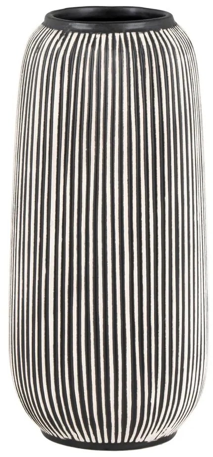 Czarno-biały kamienny wazon (wysokość 20 cm) – House Nordic