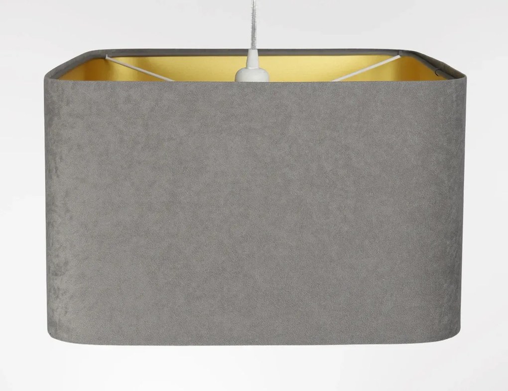 Lampa wisząca KWADRO SUE 40w20 szara/złota BPS KONCEPT