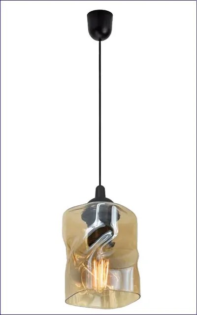 Pojedyncza lampa wisząca do kuchni klosz bursztynowy - Z023 H7-G40
