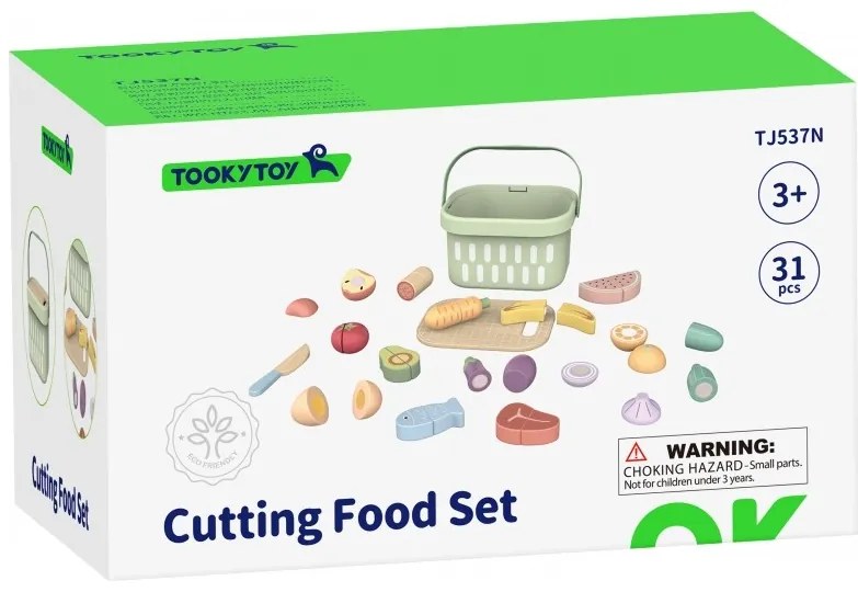 Tooky toy drewniany zestaw żywność warzywa owoce