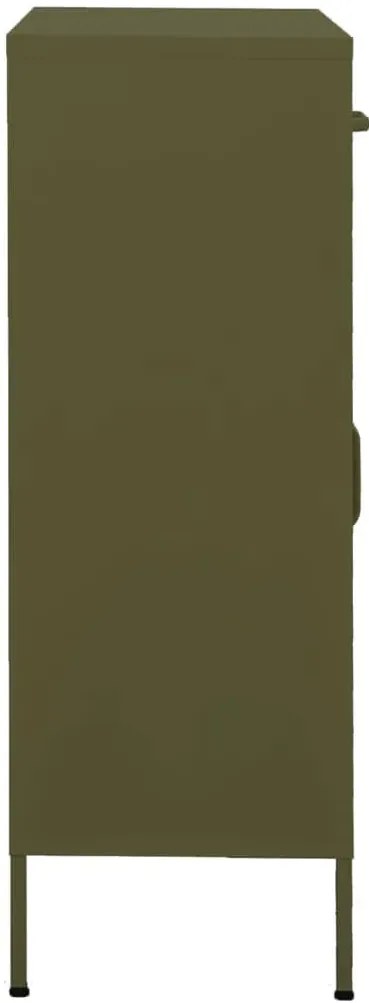 Stalowa szafka garażowa na nóżkach oliwkowa B4-T47