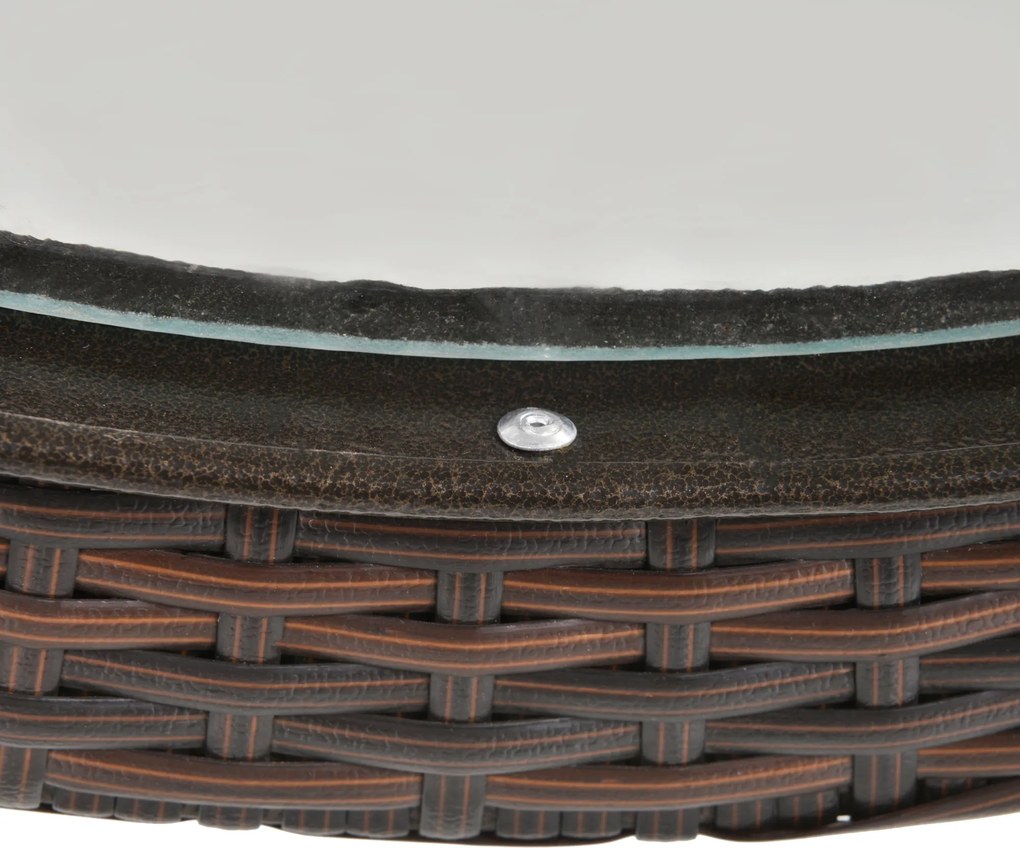 Outsunny Stół Ogrodowy Okrągły Składany Ø68 cm Stalowy Stół Kempingowy Balkonowy Praktyczny Design | Aosom PL