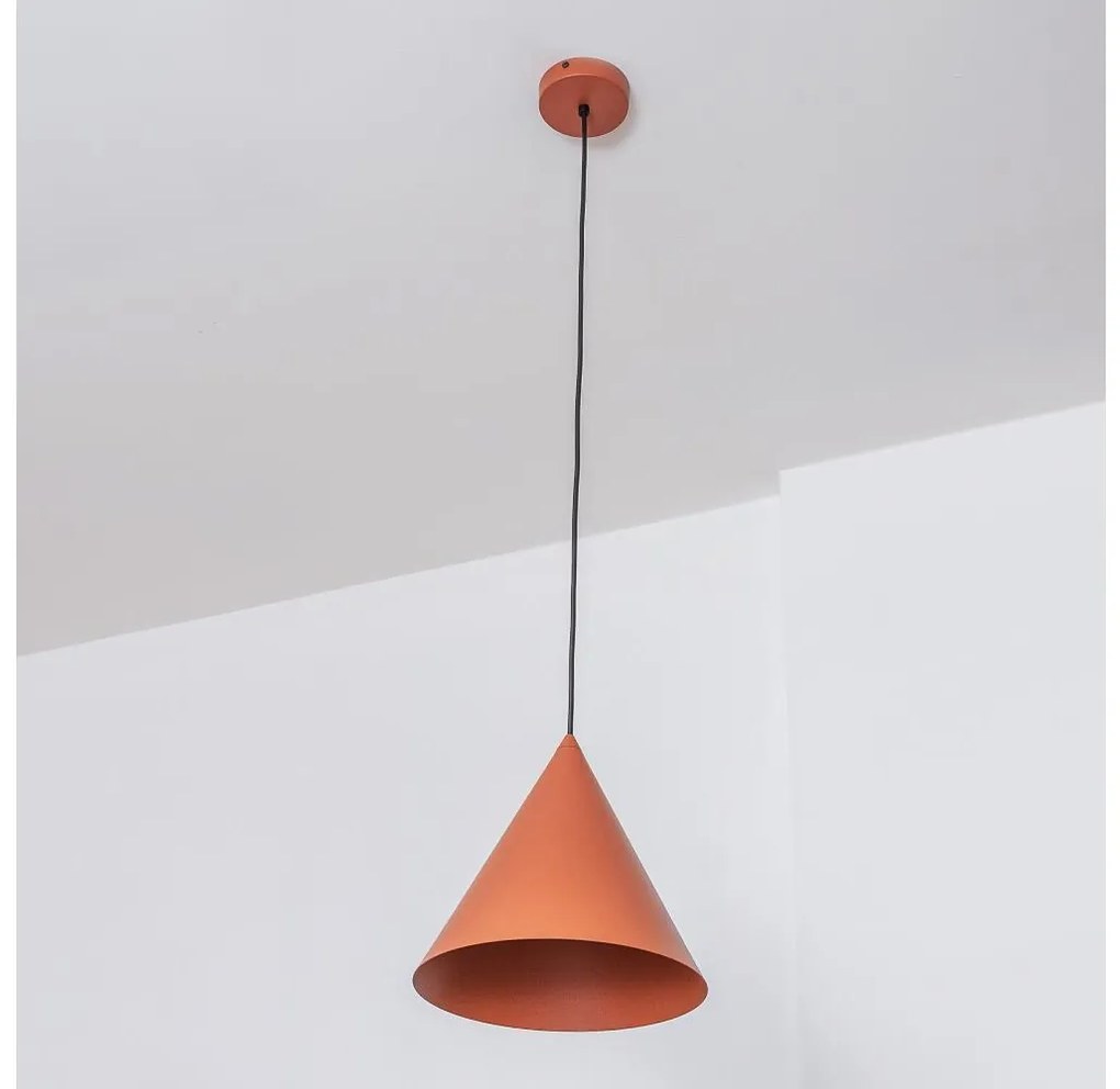 Lampa wisząca na przewodzie ETNA II 1xE27/15W/230V śr. 18,5 cm pomarańczowa