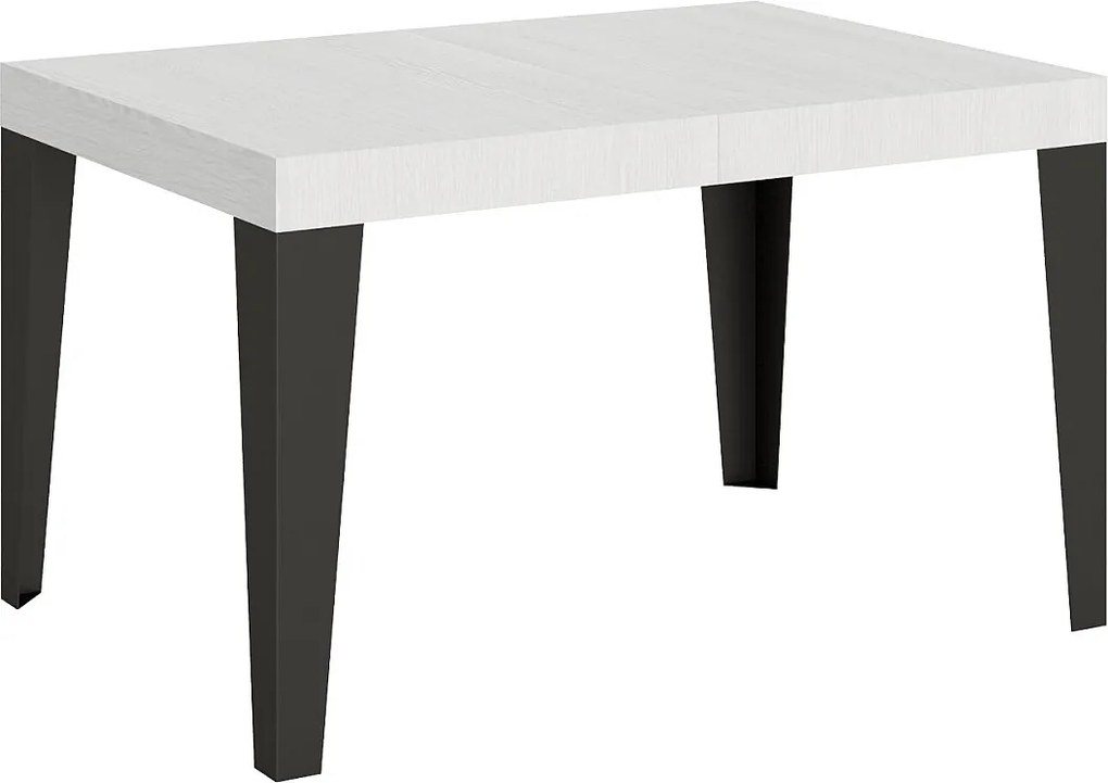 Stół rozkładany 140/224x80cm Flame frassino biała nogi antracytowe