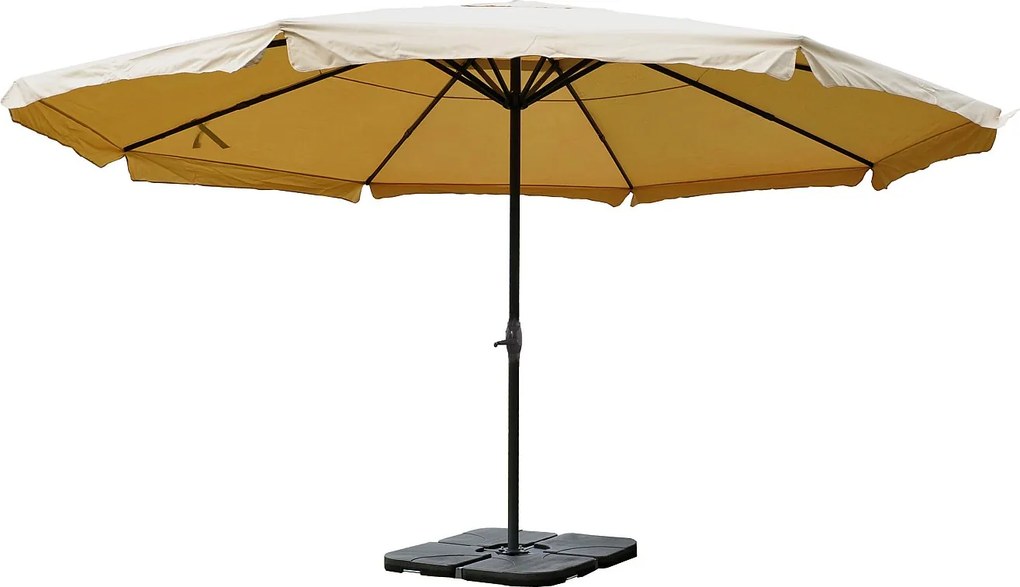 Parasol Carpi Pro,  kremowy ze stojakiem