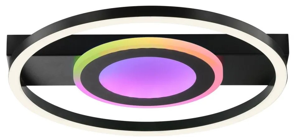 Brilliant - LED RGBW ściemnialna lampa sufitowa MAUREEN LED/20W/230V 3000-6500K czarna + pilot