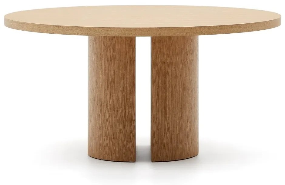 Okrągły stół w dekorze dębu ø 150 cm Nealy – Kave Home