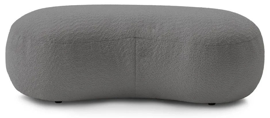 Jasnoszary podnóżek z materiału bouclé Saint-Germain – Bobochic Paris