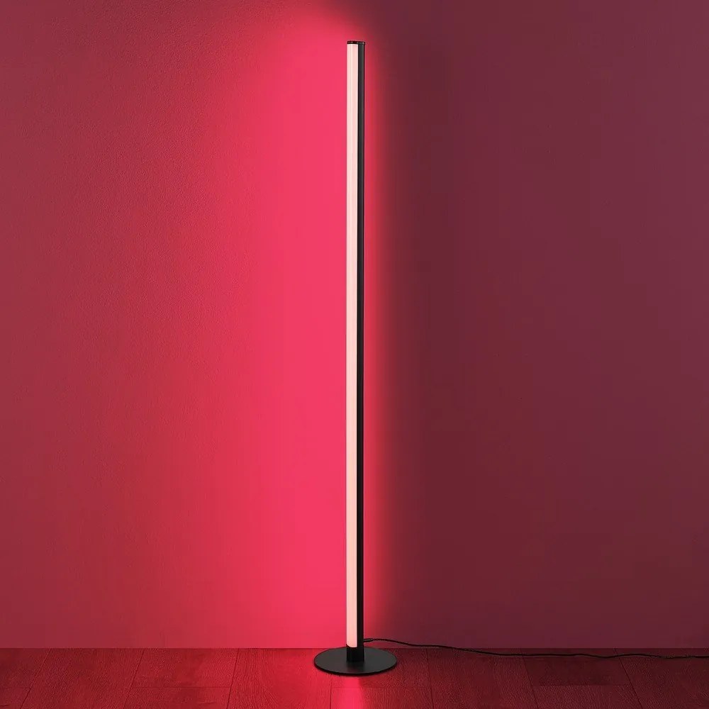 Czarna lampa stojąca LED (wysokość 110 cm) Tendo – Reality