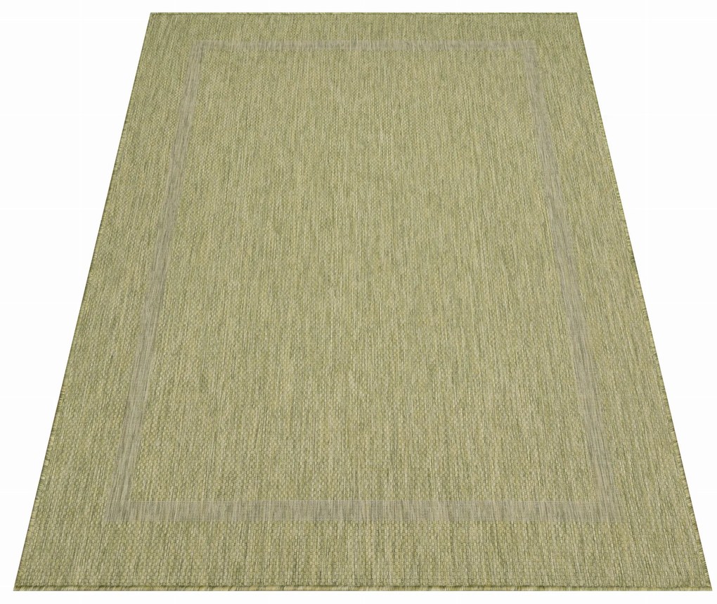 Dywan zewnętrzny Relax ramka zielony 80 cm x 250 cm