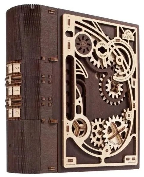 Ugears - 3D drewniane mechaniczne puzzle Księga tajemnic