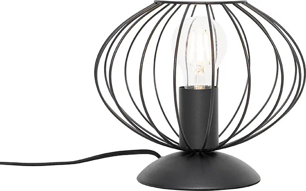 Przemysłowa lampa stołowa czarna - Margarita