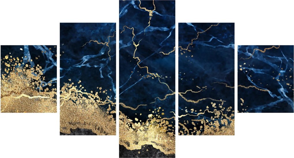 Obraz - Ciemnoniebieski marmur (125x70 cm)