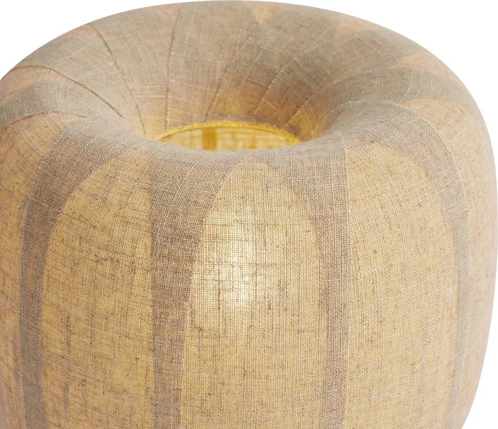 Inteligentna lampa stołowa czarna z beżowym lnianym abażurem 28 cm z Wifi A60 - Nami