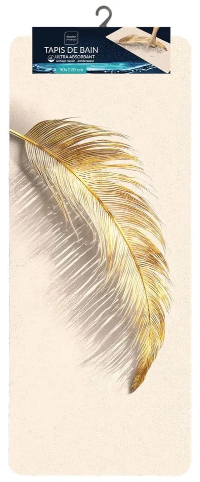 Jasnobrązowy dywanik łazienkowy 50x120 cm Angelica – douceur d'intérieur