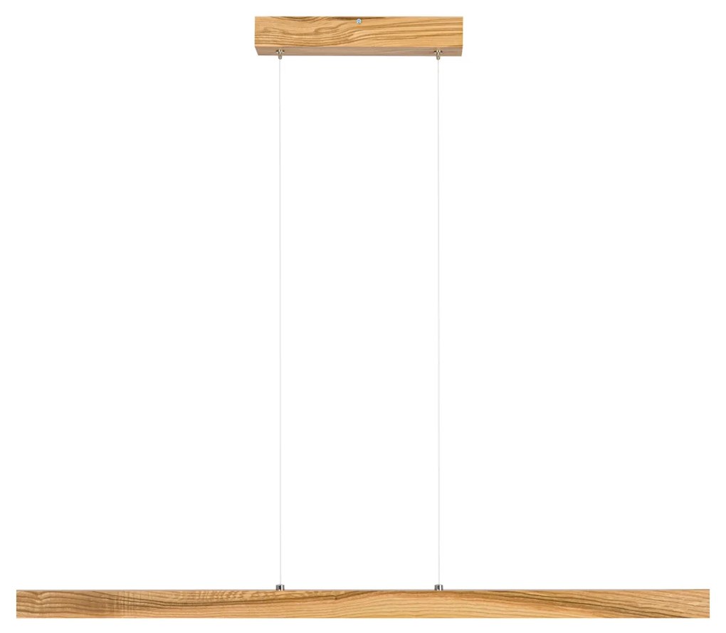 Lampa wisząca LED 100 cm z drewna jesionowego w stylu rustykalnym L100