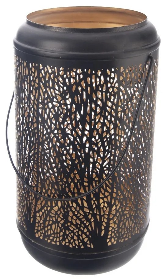 InDecor Świecznik metalowy Tree czarny, 13 x 23 cm, S