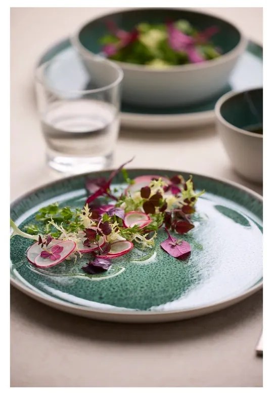 Biało-zielona kamionkowa miska 850 ml Gastro White/Green – Bitz