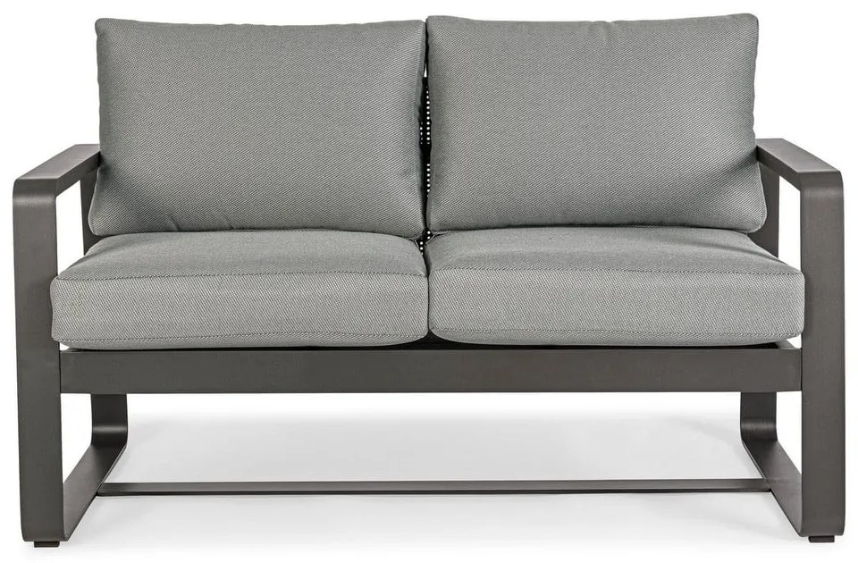Szara aluminiowa sofa ogrodowa Merrigan – Bizzotto