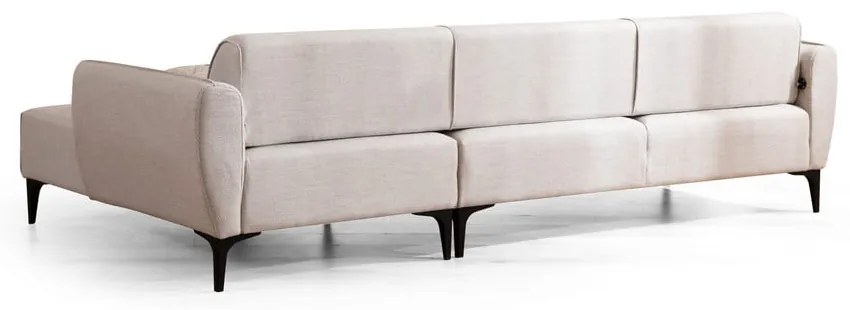 Biała sofa narożna Belissimo, prawy narożnik – Balcab Home