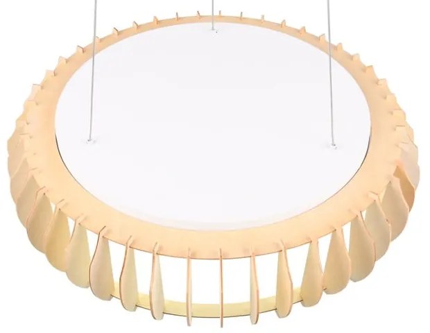 Biało-naturalna lampa wisząca LED ø 60 cm Monte – Trio