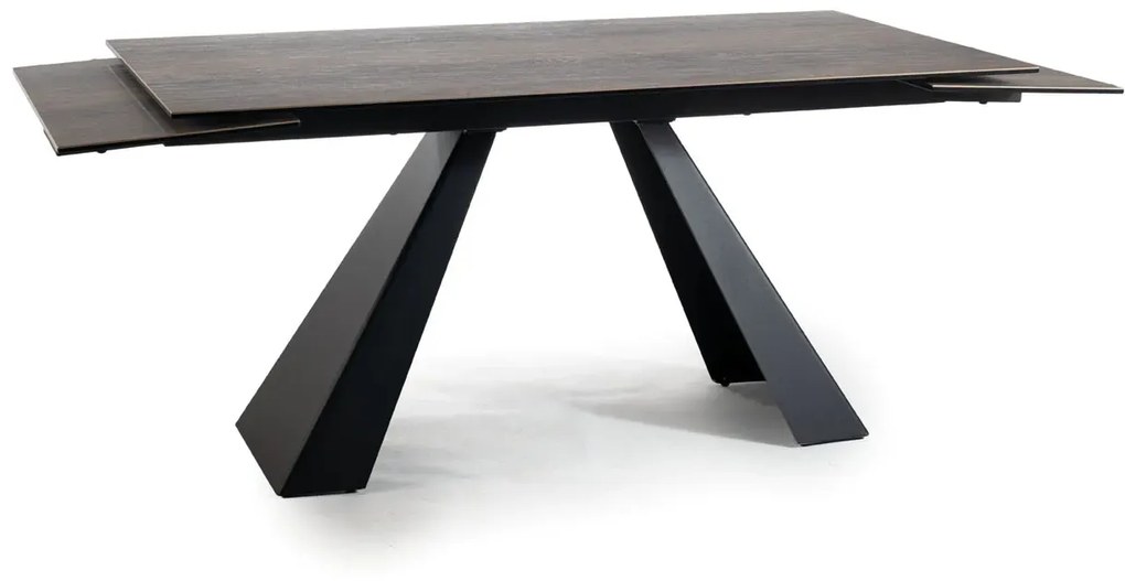 STÓŁ SALVADORE CERAMIC BRĄZ LEGNO / CZARNY MAT (160-240)X90 SIGNAL