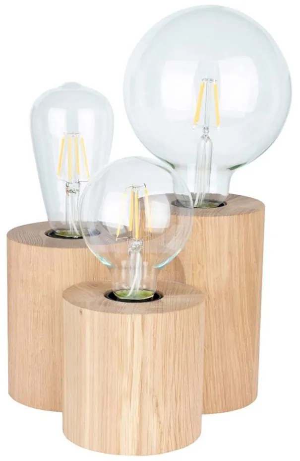 Spot-Light 2266374 - Lampa stołowa VINCENT 3xE27/15W/230V dąb