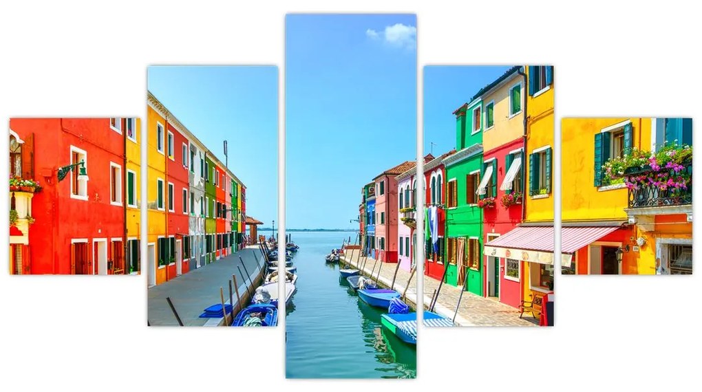 Obraz - Wyspa Burano, Wenecja, Włochy (125x70 cm)