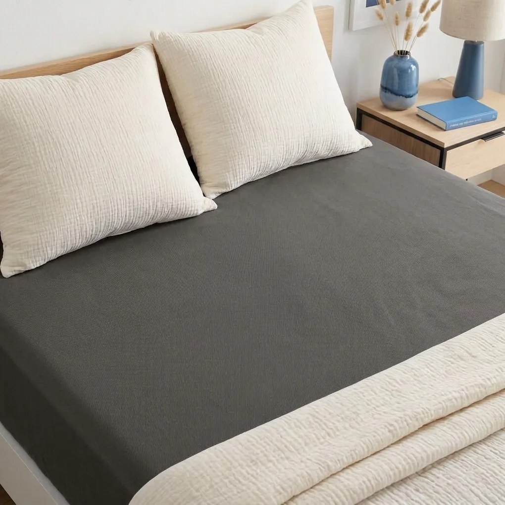 4Home prześcieradło jersey DELUXE antracyt, 90–100 x 200 cm, 90–100 x 200 cm