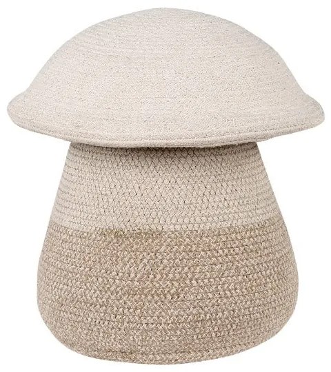 Beżowy tekstylny dziecięcy kosz na zabawki ø 33x38 cm Mama Mushroom – Lorena Canals