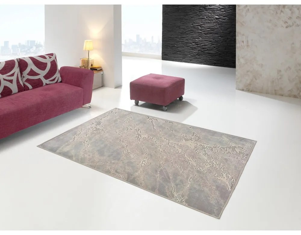 Szaro-beżowy dywan z wiskozy Universal Margot Marble, 60x110 cm