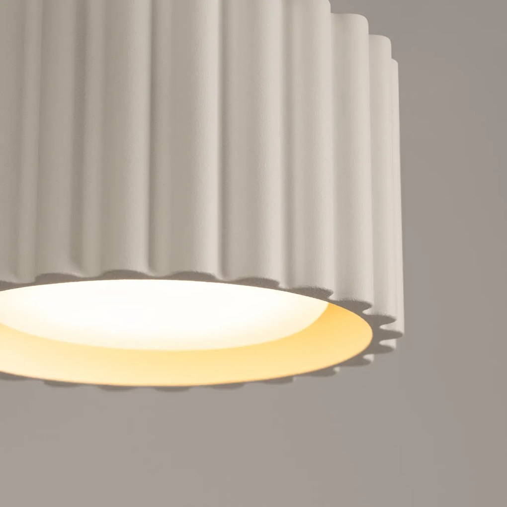 Plafon AURA 1 beżowy GX53 ryflowany SOLLUX LIGHTING