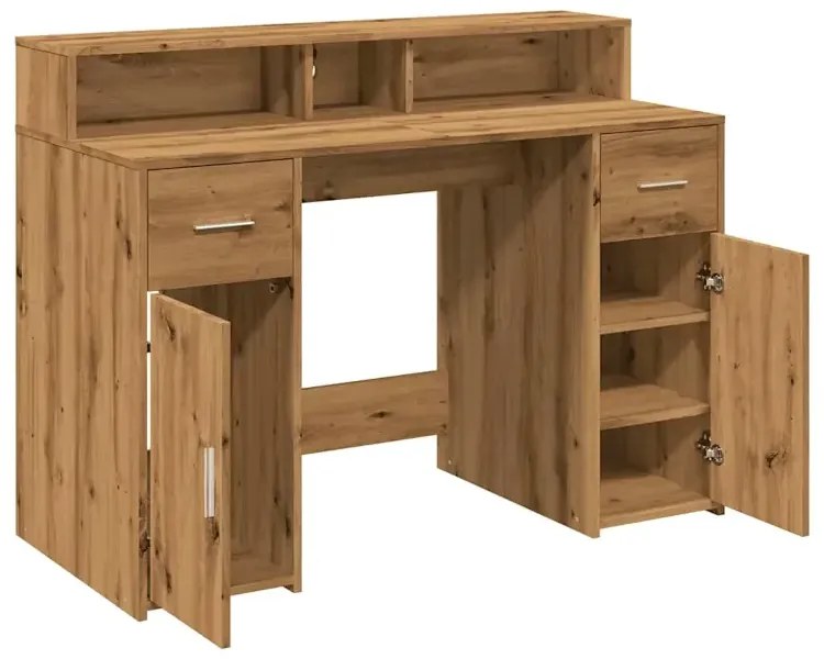 Biurko podświetlane 120 cm dąb artisan E7-A01