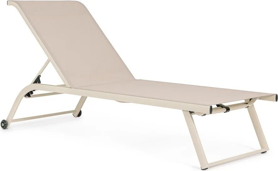 Metalowy leżak ogrodowy w naturalnym kolorze Taylor – Bizzotto