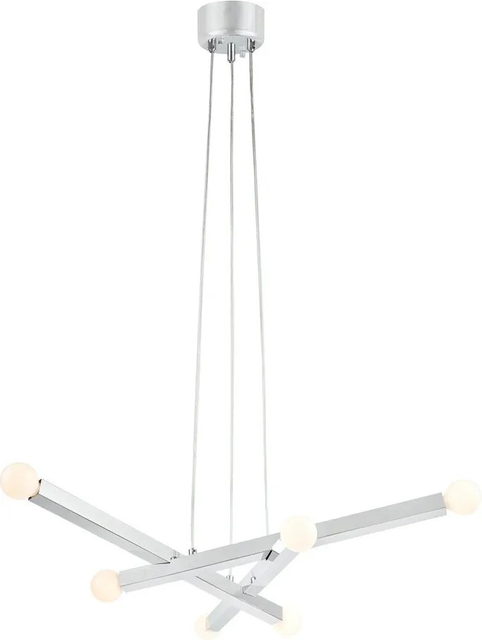 Metalowa lampa wisząca w kolorze srebra Stack – Markslöjd