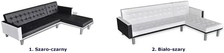 Rozkładany biały narożnik F8-A38